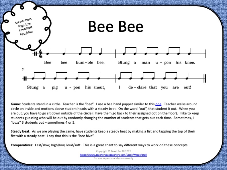 Music Lesson, Song and Game Hello Kodaly, sol, mi