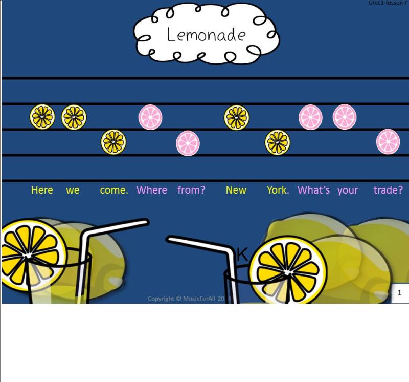 Music Lesson, Song and Game Hello Kodaly, sol, mi